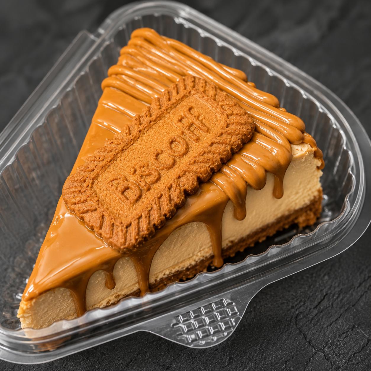 Lotus Biscoff baked Cheesecake Slice