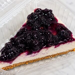 Blueberry Baked Cheesecake Slice