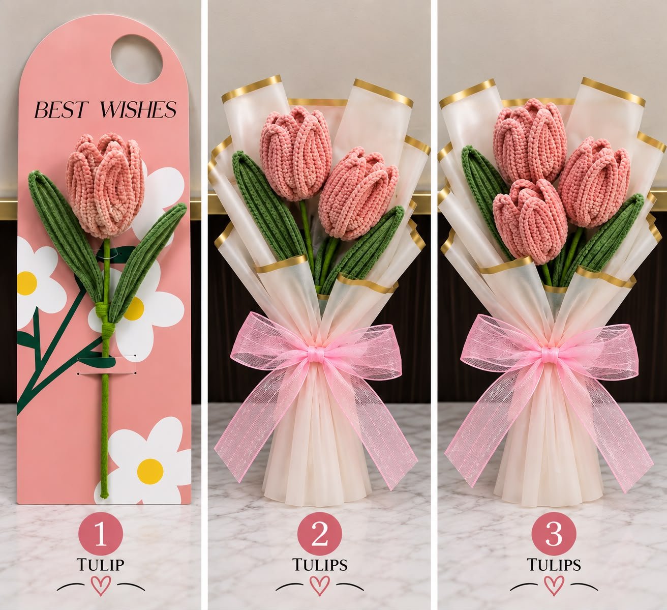 Chenille tulip bouquet